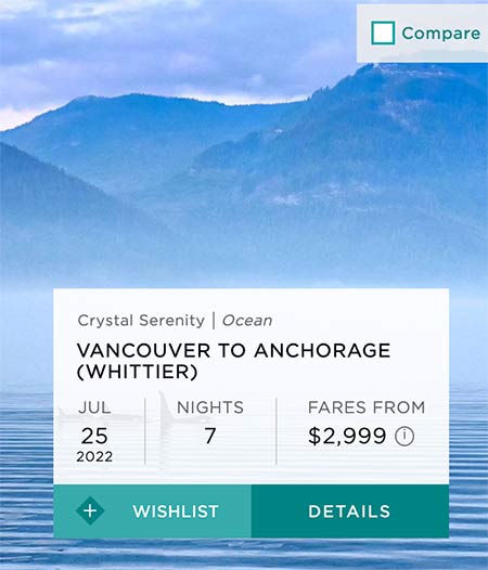 Crystal Cruises Anchorage to Anadyr