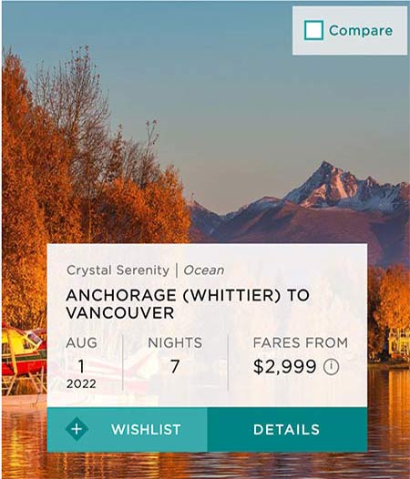 Crystal Cruises Anchorage to Anadyr